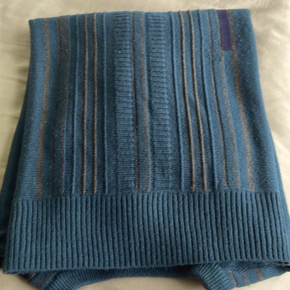 Vintage ‘80’s/‘90’s Arnold Palmer V-Neck Blue With Grey Stripes Sweater, Size L - Picture 14 of 16